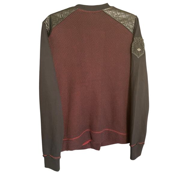 Harley Davidson Women's Maroon/Burgundy & Black Full Zip Long Sleeve Size XL - Picture 10 of 11